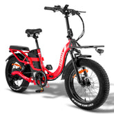 FAFREES F20 X-MAX Electric Bike - 750W Motor 48V30AH Battery 180KM PAS Mode Range Hydraulic Brakes - Red